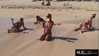 [Teenager, Peeing, Go] Six Horny Lesbians Go At It Out A Public Beach