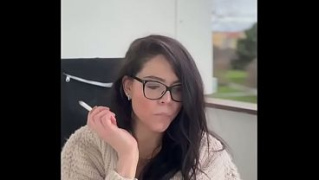[Natural Tits, European, Beauty] Smoking Cigarettes In Glasses