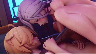 [Anal, Genshin Impact, Threesome Genshin] Arlecchino And Columbina Threesome Genshin Impact Artist Viklodn